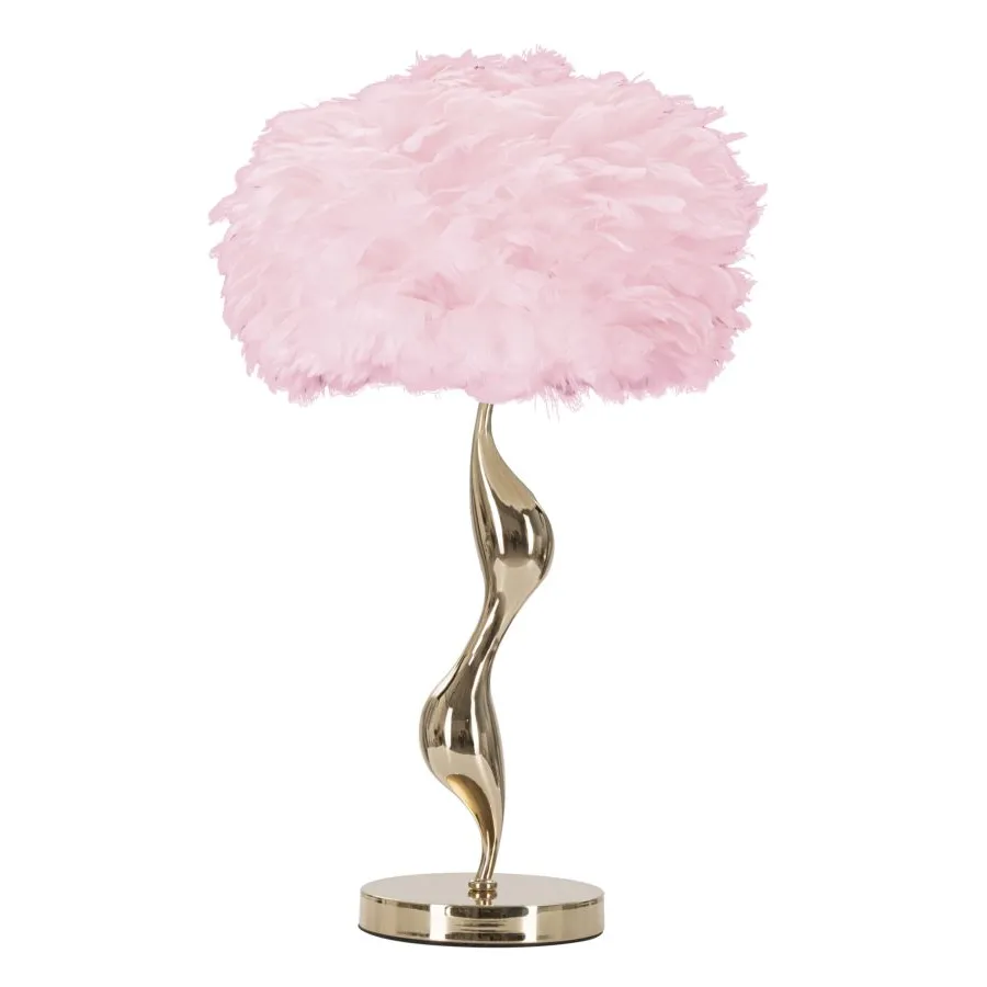 LAMPA STOŁOWA SLIM RÓŻOWA 40X63 cm